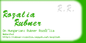 rozalia rubner business card